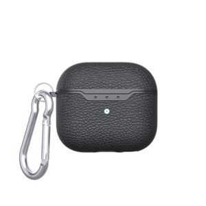 Étui pour Apple <span class=keywords><strong>Airpods</strong></span> <span class=keywords><strong>3</strong></span> <span class=keywords><strong>2021</strong></span> housse en cuir motif Lichi housse pour écouteurs sans fil pour <span class=keywords><strong>AirPods</strong></span> <span class=keywords><strong>3</strong></span> - Product Image 4