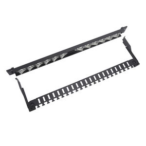 Panneau de brassage combiné fibre/cuivre blindé FTP STP 19 pouces 1U 24 ports à montage en rack, coudé à 45 degrés - Product Image 5