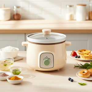 Casserole électrique intelligente portable pour usage domestique mcdou, avec <span class=keywords><strong>pot</strong></span> intérieur en céramique, couvercle en verre trempé, 3 Qt, pour faire mijoter, cuire le riz et les soupes - Product Image 6