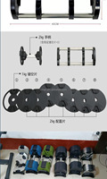 Haltères réglables en fonte UMET, capacité 90 lb, incréments de 5 lb, antidérapants, durables, portables, usage commercial, équipement de gym à domicile