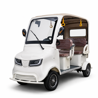 SumEV Nouveau Quadricycle Électrique Rétro Amélioré à 4 Roues avec Pare-brise Avant et Vitre Arrière, Vélo de Loisirs Électrique