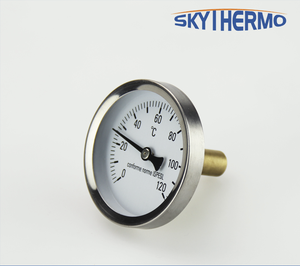 औद्योगिक थर्मामीटर गर्म पानी बॉयलर biemtal थर्मामीटर पानी के पाइप तापमान गेज - Product Image 1