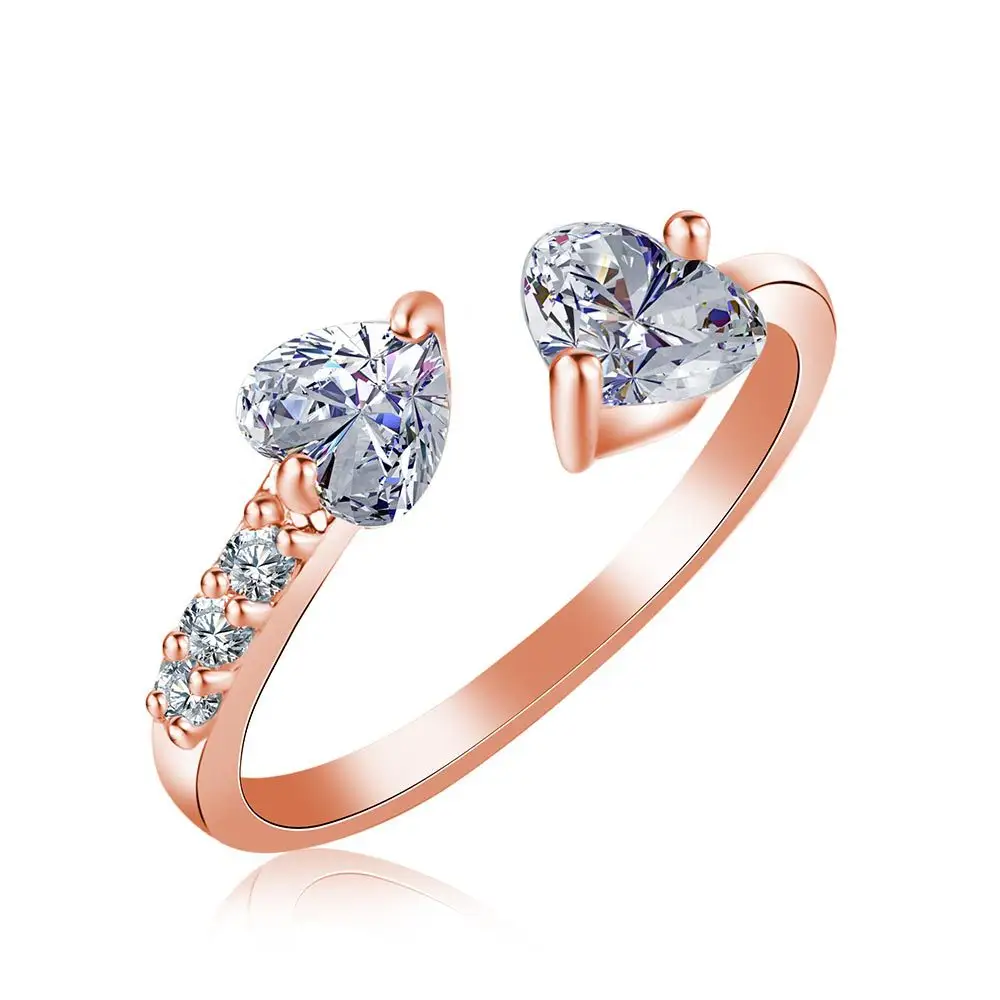 2020最新デザイン結婚指輪リング宝石4Aグレードナノジルコンマイクロ舗装ホワイトゴールド婚約指輪