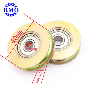 Ruedas de puerta corrediza con ranura en U para servicio pesado, pistas y rodillos para puerta corrediza, polea deslizante - Product Image 3