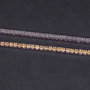 Pulsera de tenis de moissanita color champán, de plata de ley 925 que no se deslustra, joyería de moissanita VVS para mujer y <span class=keywords><strong>hombre</strong></span> - Product Image 3