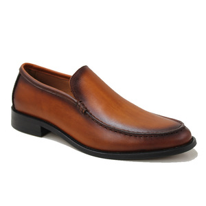 Nouvelles Chaussures Homme 2026 en Cuir Véritable à Bout Rond, Couleur Unie, à Enfiler, Semelle Extérieure en Caoutchouc, Toutes Saisons, Livraison Directe - Product Image 2