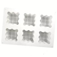 Moule à gâteau en silicone écologique 6x6cm pour décorations de Noël