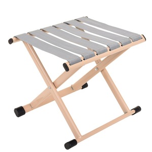 Tabouret pliant en métal rectangulaire, chaise pliable pour le camping en plein air, chaise de jardin, chaise de pêche - Product Image 1