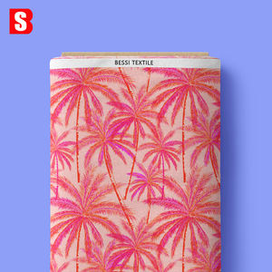 Kain Liberty Cetak Digital Desain Pohon Palem Katun Organik 100% Bessi untuk Gaun Wanita dan Anak Perempuan - Product Image 4