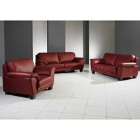 Ensemble de canapés de bureau classiques de haute qualité, design moderne, cuir véritable, personnalisable, marque ARREDAMENTI, garantie de 2 ans, pour salon et villa