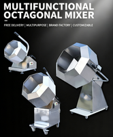 Machine d'enrobage octogonale, mélangeur en acier inoxydable pour la marinade de viande et la transformation de snacks