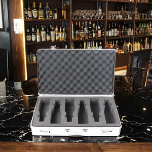 Maletín profesional personalizado Estuche de transporte de aluminio duro con cerradura de combinación para copas de vino de cerveza-Estuches para bolsas de propósito especial - Product Image 1