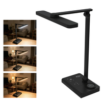 360 ° Lampe de bureau LED rotative et pliable, lumière de lecture multifonctionnelle à intensité réglable par touche intelligente pour la protection des yeux des étudiants