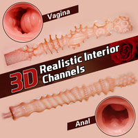 Juguete Sexual Masculino de Silicona Realista con Vagina y Ano Grandes para Masturbación
