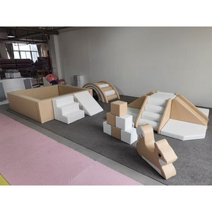 Indoor PlayGround Set With Soft Blocks And Rocking Horse For Kids Home <b>Play</b> Area - Product Image 5