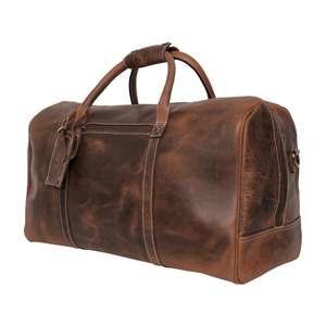 Sac de voyage en cuir véritable pour homme et femme, sac à vêtements, meilleur bagage à main en cuir véritable, sac unisexe de qualité supérieure, fournisseurs premium - Product Image 1
