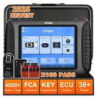 Lector de Códigos Automotrices y Máquina de Programación de Llaves X100PAD3 con KC100 para Autos, Pantalla Táctil de 8 Pulgadas, Compatible con Todos los Autos