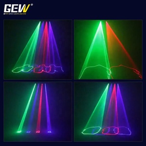 Projecteurs laser portables GEVV Factory à 2/3/4 têtes, pleine couleur, à moteur pas à pas, pour spectacle, DJ, discothèque, fête, club - Product Image 4