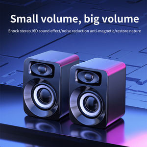 Mini haut-parleur de bureau pour ordinateur portable, subwoofer compact, entrée USB, son stéréo fluide 2.0, haut-parleurs de jeu pour ordinateur - Product Image 5