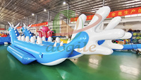 Aoqile Parc aquatique commercial de haute qualité gonflable en forme de dragon remorquable pour les événements
