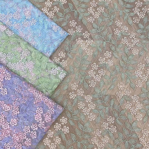 Hoa Đẹp Ren Tươi Mận Hoa Thêu Vải Ren Lưới Ren 100% Polyester Vải Cho Váy Váy - Product Image 1