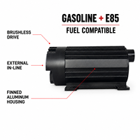 Pompe à carburant externe sans balais 12V en ligne, 1000+ LPH/5.0 GPM, 10 bars, haut débit, pour essence E85, professionnelle, motorsport, OEM ODM