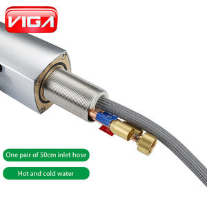 Robinet de cuisine <span class=keywords><strong>flexible</strong></span> avec <span class=keywords><strong>flexible</strong></span> extensible à col de cygne, robinet de cuisine à montage sur pont, robinet mélangeur pour évier - Product Image 4