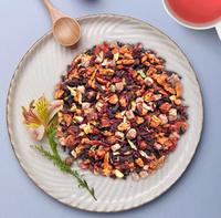Thé aux fruits secs mélangés saveur fraise vanille en vrac, vente en gros, produit phare