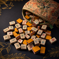 Jeu de Mahjong américain de luxe Walk with Me, 160 tuiles, en acrylique 7 couches, gravé avec précision, jeu familial