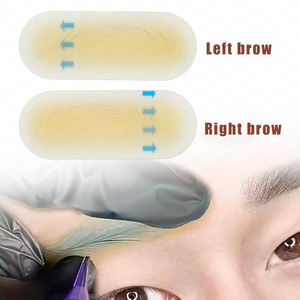 Nouveaux tampons de peau de pratique en forme de front pour hommes pré-imprimés autocollants de peau de transfert de <span class=keywords><strong>sourcil</strong></span> emballés individuellement pour la formation au microblading PMU - Product Image 2