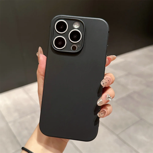 Custodia Ultra sottile in TPU nero opaco satinato per <span class=keywords><strong>iPhone</strong></span> 16 15 14 13 12 Mini <span class=keywords><strong>11</strong></span> Pro Max X XS XR 7 8 Plus <span class=keywords><strong>Cover</strong></span> protettiva per obiettivo della fotocamera - Product Image 4