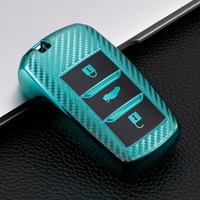 Étui de protection pour clé de voiture en fibre de carbone TPU compatible avec Changan CS35 CS75 V3 CS15 V5 V7 Oushang A600 A800, porte-clés télécommande, accessoires de voiture