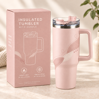 Gobelet isotherme en acier inoxydable de 40 oz avec poignée, logo personnalisé, pour la vente en gros et les cadeaux promotionnels