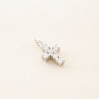 Pendentif classique pour homme le plus vendu, croix en or 18 carats avec diamant personnalisable, accessoire de mode