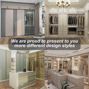 PA Custom Made Solid Wood Complete Bedroom Wall 3 Door <strong>Corner</strong> <strong>Wardrobe</strong> Design with Mirror Dressing Table - Product Image 5