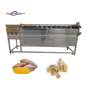 Machine à éplucher commerciale de lavage de radis de carotte d'éplucheur de rondelle de pomme de terre - Product Image 1