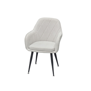 Chaise de salle à manger en tissu velours, meuble de Restaurant de luxe, accoudoir moderne, pieds en métal, 2 pièces - Product Image 4