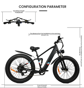 Bicicleta Eléctrica <span class=keywords><strong>Trek</strong></span> con Motor sin Escobillas de Alta Velocidad de 10 Ah, 48 V y 500 W, Cuadro de Bicicleta Retro para <span class=keywords><strong>Gravel</strong></span>, Bicicleta Lowrider - Product Image 5