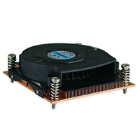Refroidisseur de serveur 1U, dissipateur thermique CPU à ailettes en cuivre pur, 100W TDP pour Intel LGA 1150/1151/1155/1156/1200 Core I3 I5 I7 Xeon
