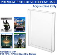 Boîtier de protection transparent en acrylique de 3 mm d'épaisseur pour jeux vidéo, anti-poussière, support mural, écologique, pour jeux PS3 Xbox One