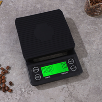 Balance à café numérique haute précision avec minuteur, balance de cuisine électronique multifonctionnelle pour le café filtre et la pesée des aliments