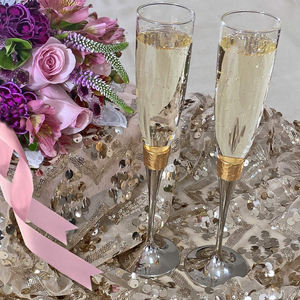 Flûtes <span class=keywords><strong>à</strong></span> <span class=keywords><strong>champagne</strong></span> de luxe en verre coloré, verres <span class=keywords><strong>à</strong></span> vin et <span class=keywords><strong>à</strong></span> <span class=keywords><strong>champagne</strong></span>, support en métal, pour mariage, vente en gros, - Product Image 6