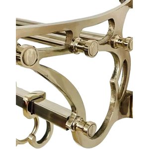ALFA NAUTICAL Silver Finish Aluminum <b>Wall</b> Mounted Luxury Coat Rack <b>Hooks</b> Luggage Storage Rectangle Design Eco-Friendly Rack - Product Image 3