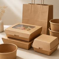 Boîtes carrées rigides en papier d'art jetables personnalisées, portables, écologiques, en matériaux recyclés, pour la vente à emporter de fast-food, boîte à hamburger