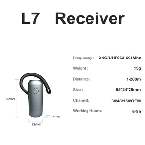 Système d'guide audio sans fil portable avec portée de 100 m et 150 canaux pour les conférences de grande envergure et les excursions scolaires - Product Image 4