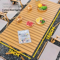 Table pliante rectangulaire d'extérieur en alliage d'aluminium pour barbecue, camping, pique-nique, marché nocturne, utilisation portable