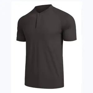 High quality polyester men's polo raglan sleeve solid color blade collar quick dry men's shirt casual breathable golf polo shirt