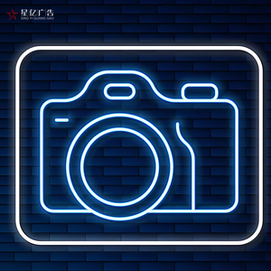 Lumière murale en forme d'appareil photo au néon <span class=keywords><strong>LED</strong></span> personnalisable pour la publicité, décoration murale, studios photo, magasins d'appareils photo - Product Image 3