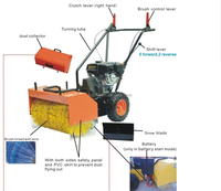 Outil de peignage de pelouse Nettoyeur d'ordures de gazon artificiel Balayeuse à neige Brosse à gazon multifonctionnelle