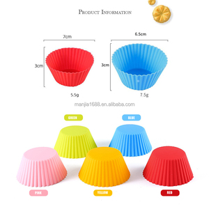 Manjia Cốc Giấy SiLiCon Tái <span class=keywords><strong>S</strong></span>ử Dụng Khuôn Nướng Bánh Cốc Muffin Cốc Lót Nướng Bánh Cupcake Chống Nóng Không Dính - Product Image 6